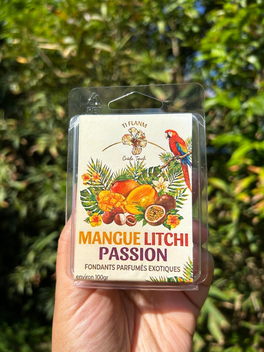 Fondant Parfumé Artisanal "Mangue Litchi Passion" – La Créole Touch par Ti Flanm