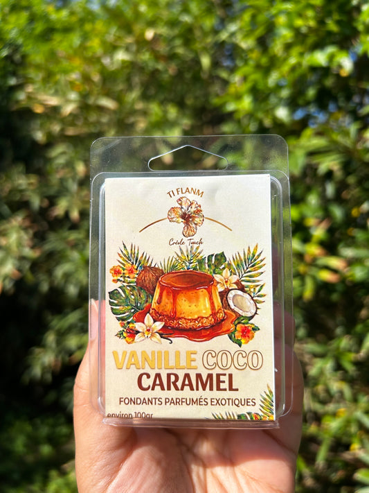 Fondant Parfumé Artisanal "Vanille Coco Caramel" – L'Évasion Gourmande par Ti Flanm